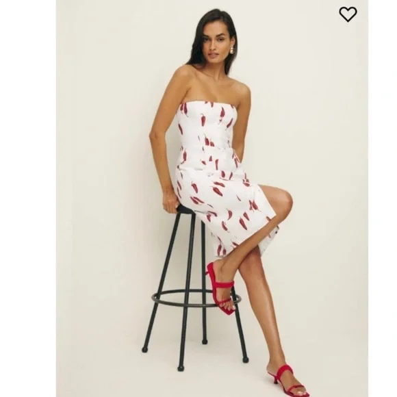 🌿NWT Reformation Prescott Linen Dress in Jalapeño